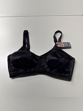 BALI Bra Black 38 DD Full Coverage Lightly Lined Front Adjustable No-Slip Straps